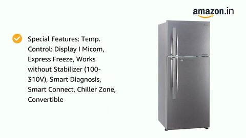 LG260L3 Star Smart Inverter FrostFree Double Door Refrigerator GL-S292RDSX,Dazzle Steel Convertible)