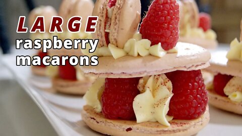 How to Make Large Raspberry Macarons