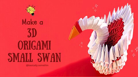 How to Make a Small 3D Paper Swan for Beginners | Easy DIY 3D Origami Swan | Step-by-Step Tutorial