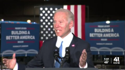 President Joe Biden discusses infrastructure bill in KC