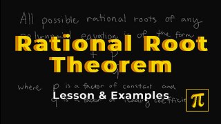 How to Determine all the RATIONAL ROOTS? - Easy, use this test!