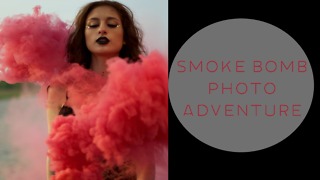 Model's dazzling smoke bomb photo shoot