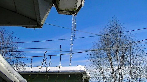 IECV NV #744 - 👀 Frozen Ice Sickles Dripping Off The Gutter 2-5-2019