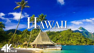 FLYING OVER HAWAII 4K Video UHD - Soothing Music With Beautiful Nature Video For Relaxation On TV