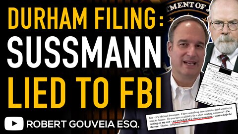 DURHAM: SUSSMANN LIED to FBI in TEXTS While JOFFE Emails CONFIRM COLLUSION HOAX (61)