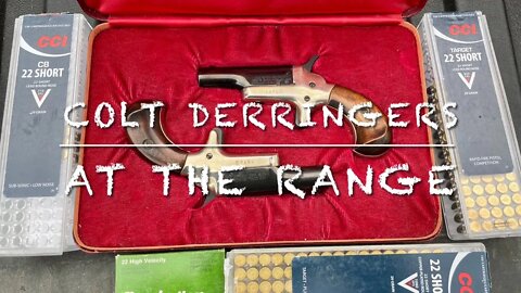 Colt derringer matched pair sequential serial numbers at the range 22 short