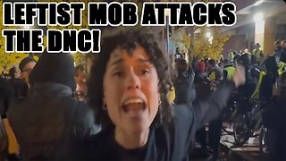 Pro Palestine Leftist become UNHINGED at DNC building! Fights and INJURES U.S. Capital Police!