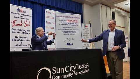 Texas Governor Greg Abbott Signs the Compact With Texas Seniors