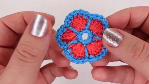 How to crochet tiny flower simple tutorial by marifu6a