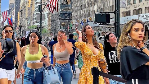WALK Fifth Avenue NEW YORK City USA vlog 4k video TRAVEL