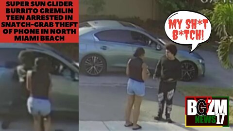 Super Sun Glider Burrito Gremlin Teen arrested in snatch & grab theft of phone in North Miami Beach