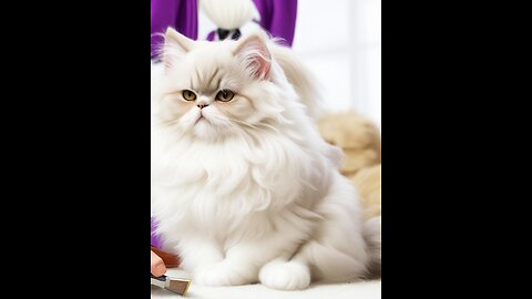 Persian cat grooming