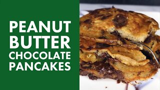 Vegan Peanut Butter Chocolate Chip Pancakes