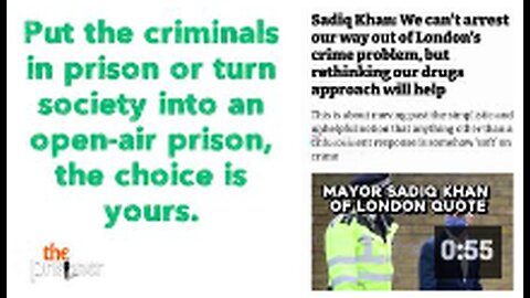 Put the criminals in prison or turn society into an open-air prison, the choice is yours.