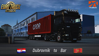 ETS2 | ProMods | DAF XF105 510 | Dubrovnik HR to Bar ME | Exhaust Systems 7t