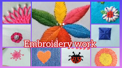 Embroidery Pattern Tutorial for beginners - Flower Tutorial