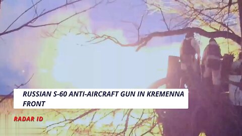 Russian forces use the 57-mm S-60 anti aircraft gun to suppress the AFU positions | Ukraine War
