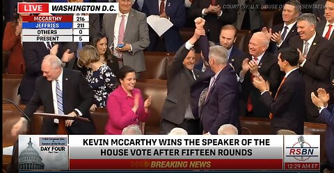 Kevin McCarthy of California Wins Speaker of the House Vote - 1/7/2023