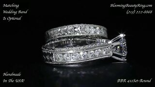 Diamond Engagement Ring BBR 411Set-Round Cut Diamonds