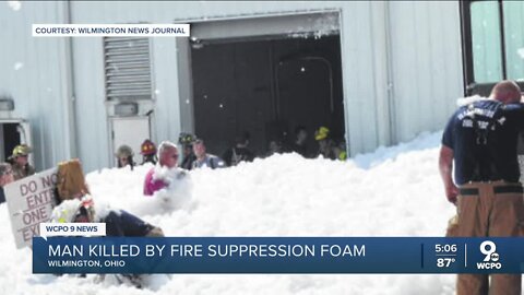 Man dead after fire suppression foam overtook hangar at Wilmington Air Park