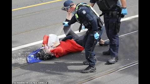 Massive Police Brutality Recorded in Australia During Rally for Freedom