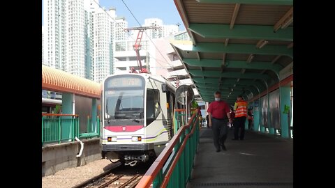 Light Rail Phase 1 1064-1060 @ 761P to Yuen Long 輕鐵1064-1060行走761P線往元朗行車片段