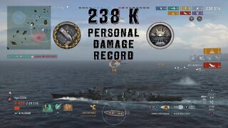Kleber 238K! (Personal Damage Record in World of Warships Legends)