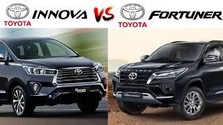 Toyota Fortuner Vs Toyota Innova 2022 Specs comparison