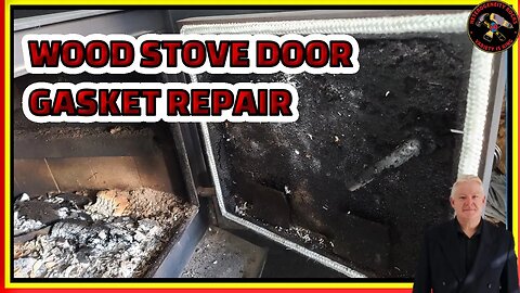 quick and easy woodstove door gasket replacement. fiberglass wood burner rope gasket #woodstove