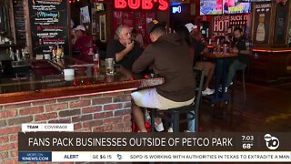 Padres fans without tickets enjoy game at downtown businesses