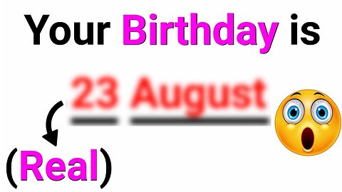 This Video Will Accurately Guess Your Birthday...(No Clickbait)
