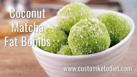 Keto Coconut Matcha Fat Bombs