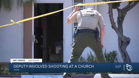 Authorities respond to deputy-involved shooting at a Vista church