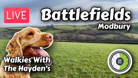 Modbury Historic Battlefields | LIVE 30min Virtual Dog Walk | New Years Day