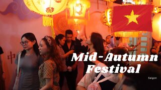 Mid-Autumn Festival LANTERN STREET 10,000 PEOPLE Saigon Vietnam