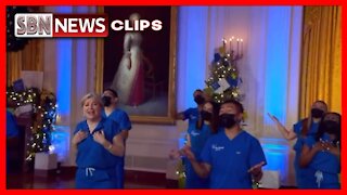 JOE AND JILL BIDEN INVITED SINGING AND DANCING NURSES TO PERFORM AT THE WHITE HOUSE - 5681