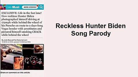 Reckless Hunter Biden Song Parody