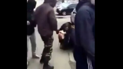 Right Sector thugs attacking people in Dnepropetrovsk 2014