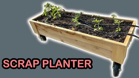 Rolling Planter made with shop Scraps