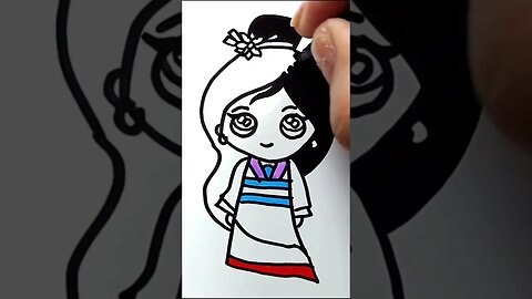 How to draw and paint Mulan Disney