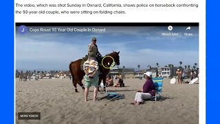 California Police Earning The Hate - Harassing 93 Year Old Couple For Bring A Chair To Beach