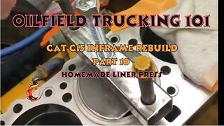caterpillar c15 inframe rebuild part 10. Easy and cheap homemade liner press