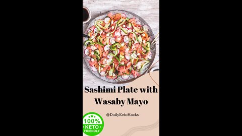 Sashimi plate with wasabi mayo