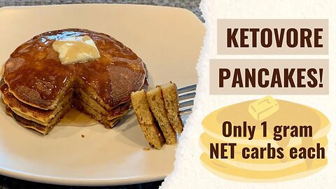 Ketovore Pancake - No Almond Flour or Coconut Flour - 1g net carbs each!