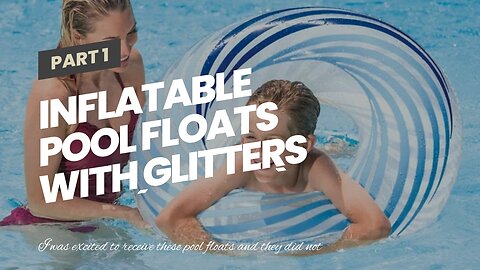 Inflatable Pool Floats with Glitters 32.5"(3 Pack), Pool Floaties Tubes for Swimming Pool Kids...