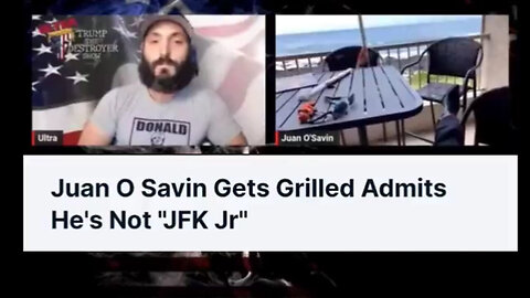 Juan O' Savin Gets Grilled Admits He's Not "JFK Jr"
