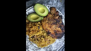 Grilled porkchop dinner 😎😋💯🙌