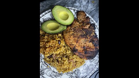 Grilled porkchop dinner 😎😋💯🙌