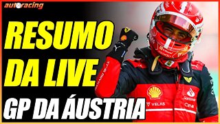 RESUMO DA LIVE DO GP DA ÁUSTRIA NO RED BULL RING F1 2022