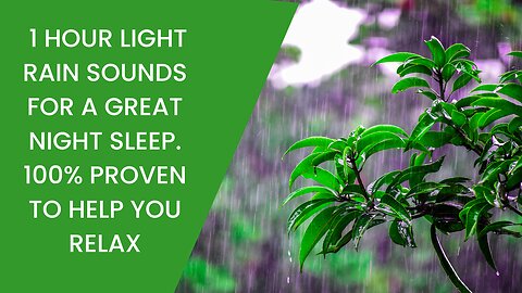 Light Rain Sounds For A Great Night Sleep #relaxing #meditation #sleep #calm